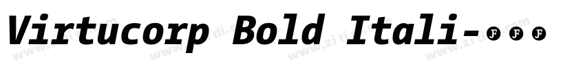 Virtucorp Bold Itali字体转换